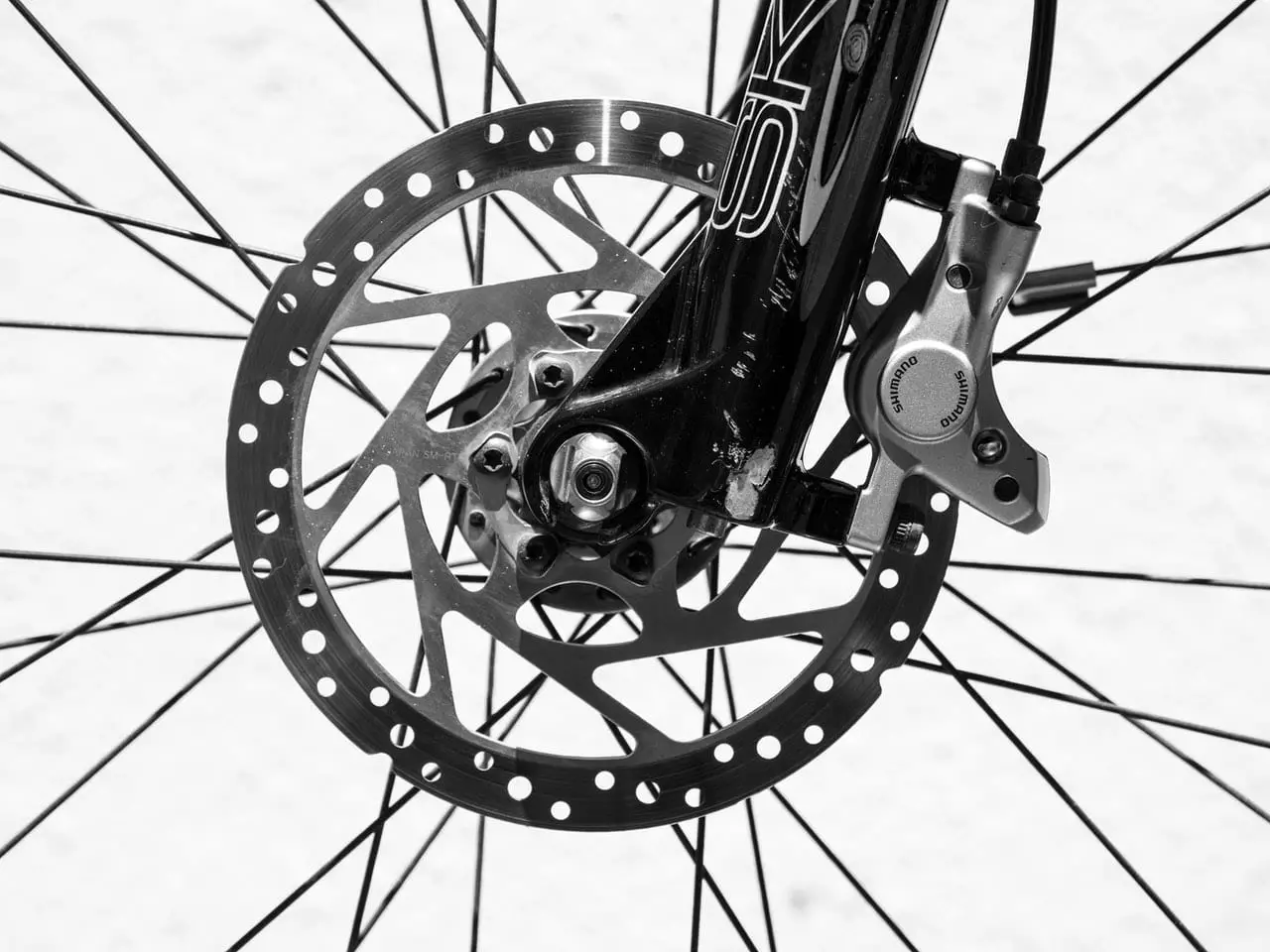 bike brakes close up