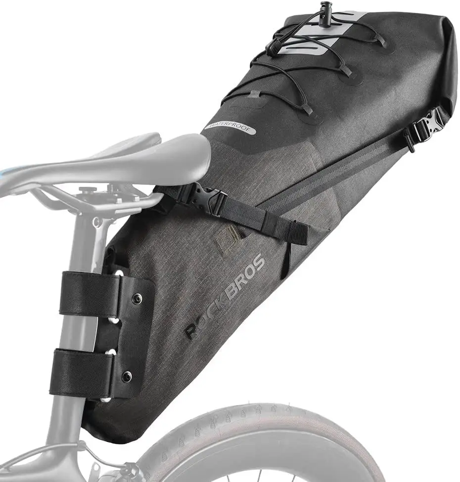rockbros bikepacking waterproof bike saddle bag large capacity