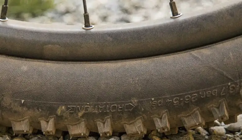 Mountain Bicycle Tire Rotation Mark