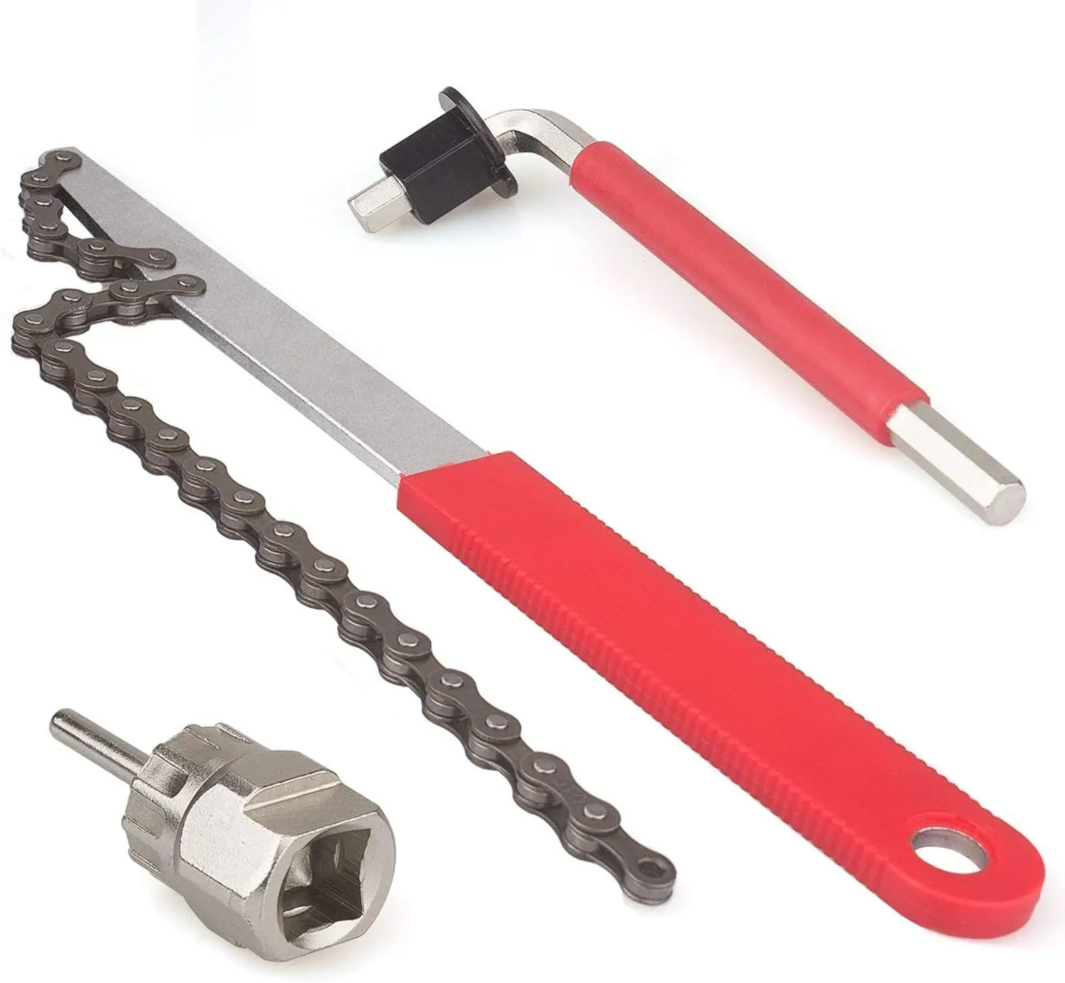 Bike Cassette Removal Tool with Chain Whip and Auxiliary Wrench Bicycle Sprocket Removal Tools Sprocket Remove